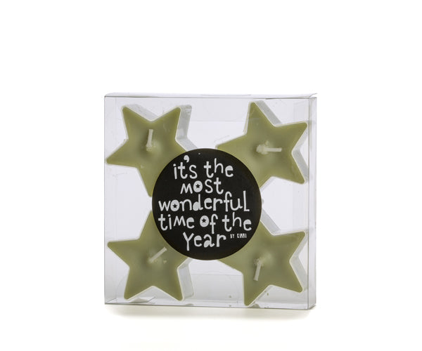 Tealight In Star 5.5x2.5 Tea Green - LEEF mode en accessoires