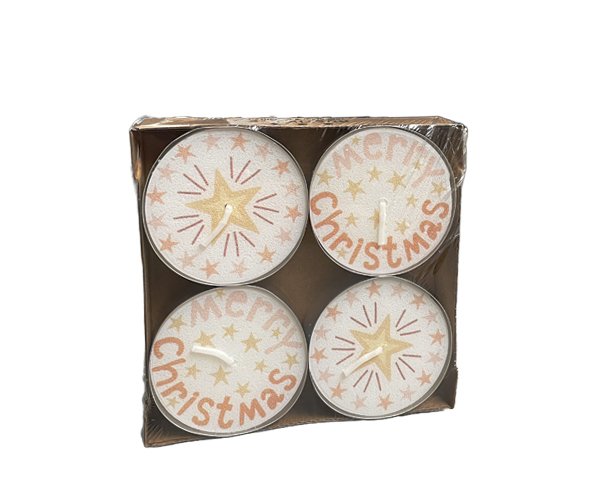 Theelicht Merry X-Mas (4 stuks) - LEEF mode en accessoires