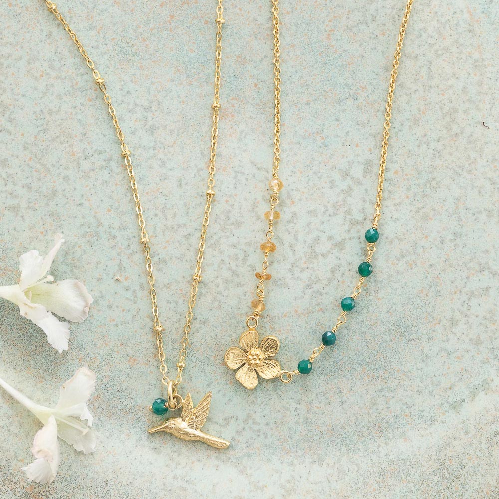 Truthful Aventurine Citrine Neclklace GP Aventurine - LEEF mode en accessoires