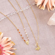 Truthful Rose Quartz Carneliian Necklace - LEEF mode en accessoires