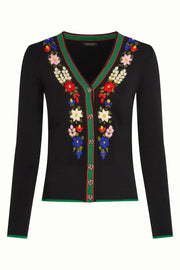 V Rib Cardi Perry 001 Black - LEEF mode en accessoires