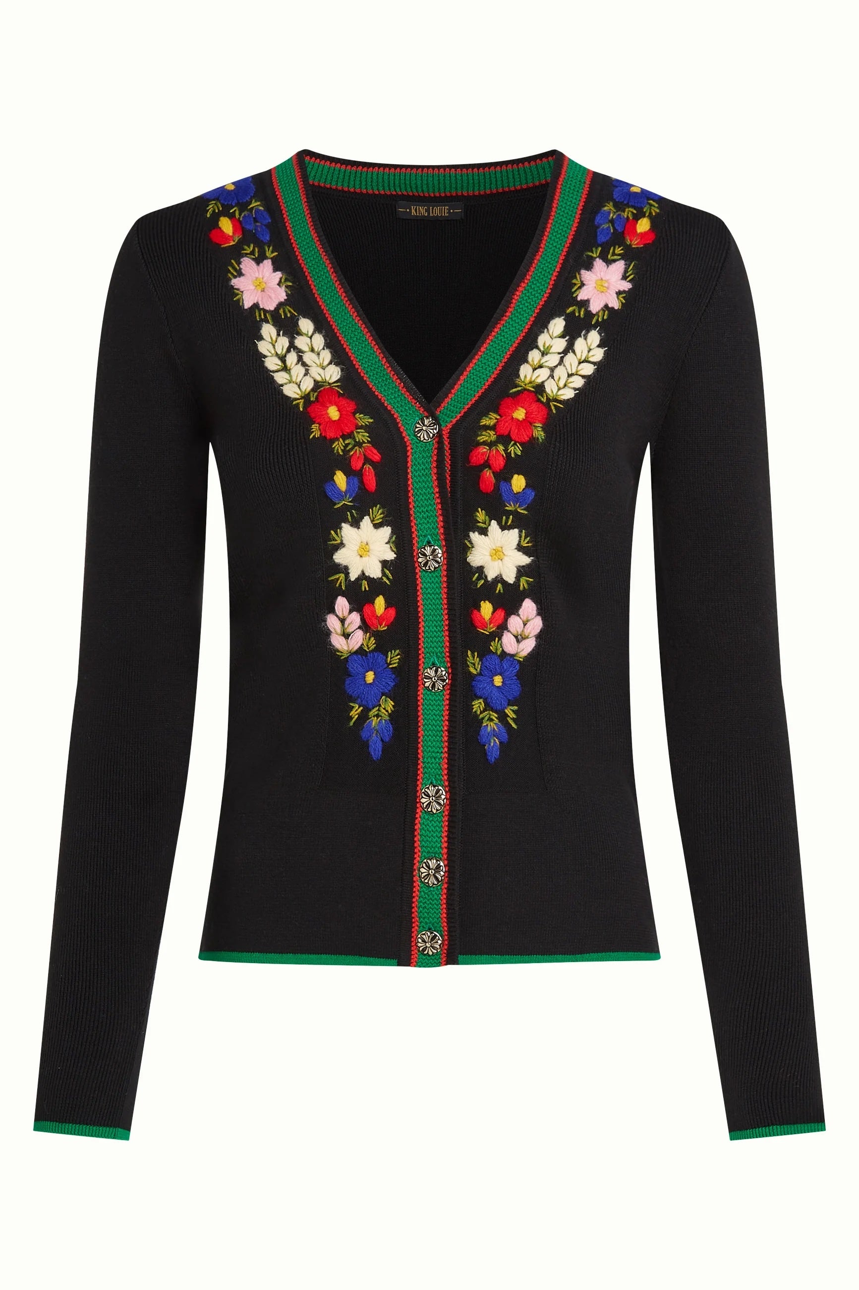 V Rib Cardi Perry 001 Black - LEEF mode en accessoires