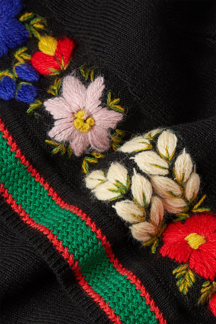 V Rib Cardi Perry 001 Black - LEEF mode en accessoires