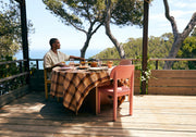Vida Check Table Cloth Chestnut/cream - LEEF mode en accessoires