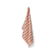Vida Check Tea Towel Strawberry/Cream - LEEF mode en accessoires