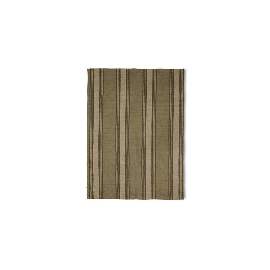 Vida Striped Tea Towel Sand/Cream - LEEF mode en accessoires