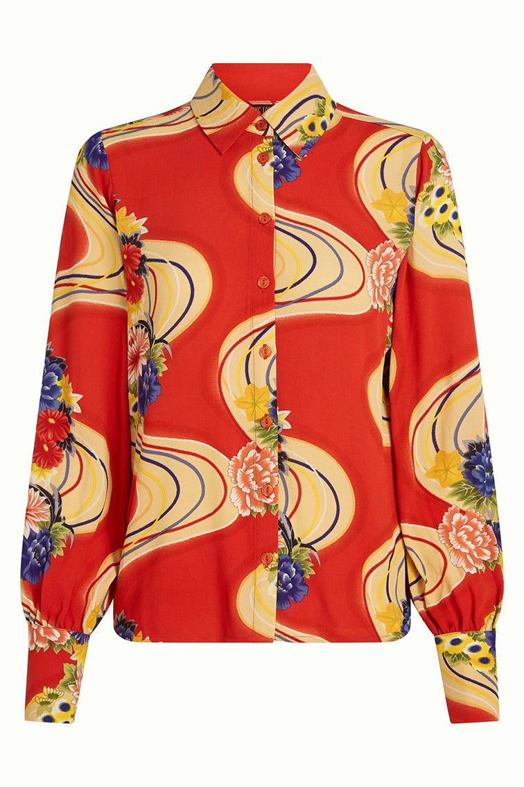 Winona Blouse Ember 945 Spicy Orange - LEEF mode en accessoires