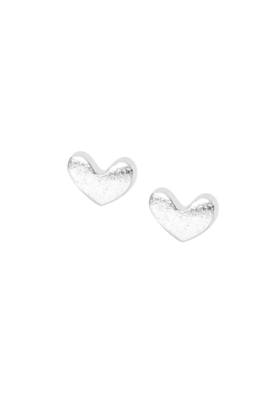 Zilveren Hartjes Oorstekers Zilver - LEEF mode en accessoires
