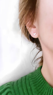 Zilveren Hartjes Oorstekers Zilver - LEEF mode en accessoires