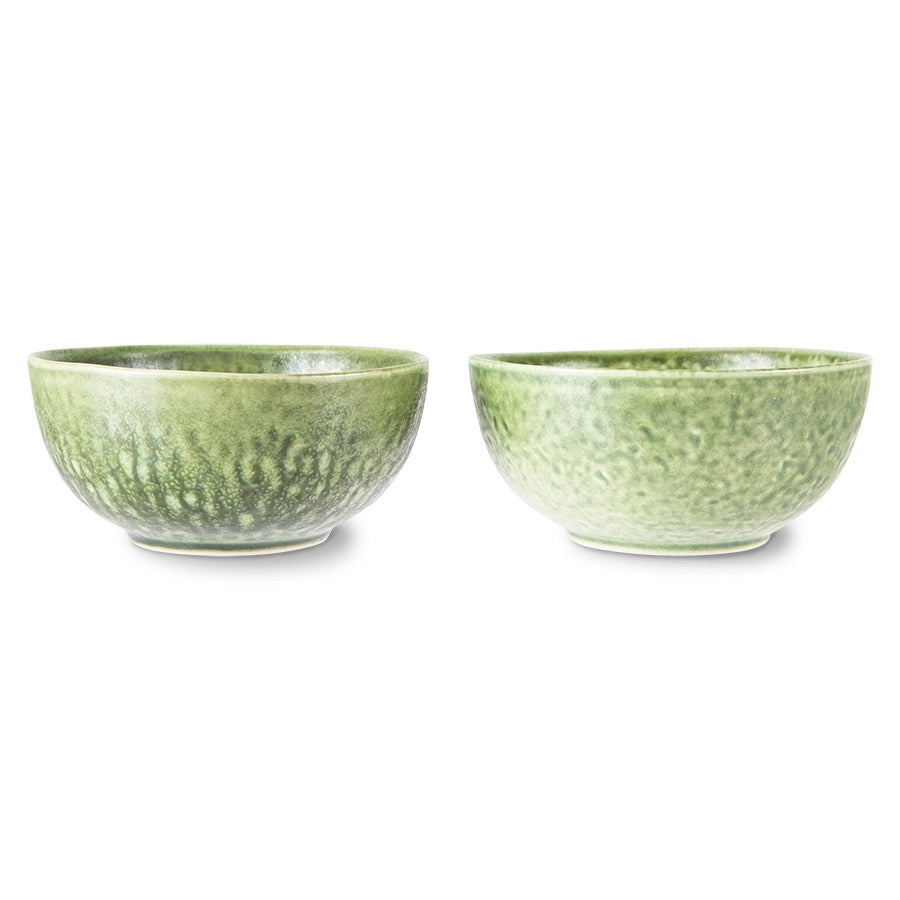 the emeralds ceramic dessert bowl organic Green - LEEF mode en accessoires