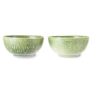 the emeralds ceramic dessert bowl organic Green - LEEF mode en accessoires