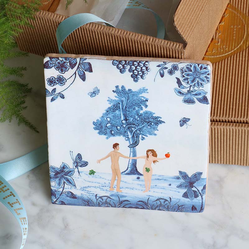 Adam & Eve in the garden of Eden van StoryTiles te koop bij LEEF mode en accessoires Meppel