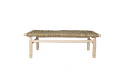 Bench natural wood with rope seating  Natural van Household Hardware te koop bij LEEF mode en accessoires Meppel