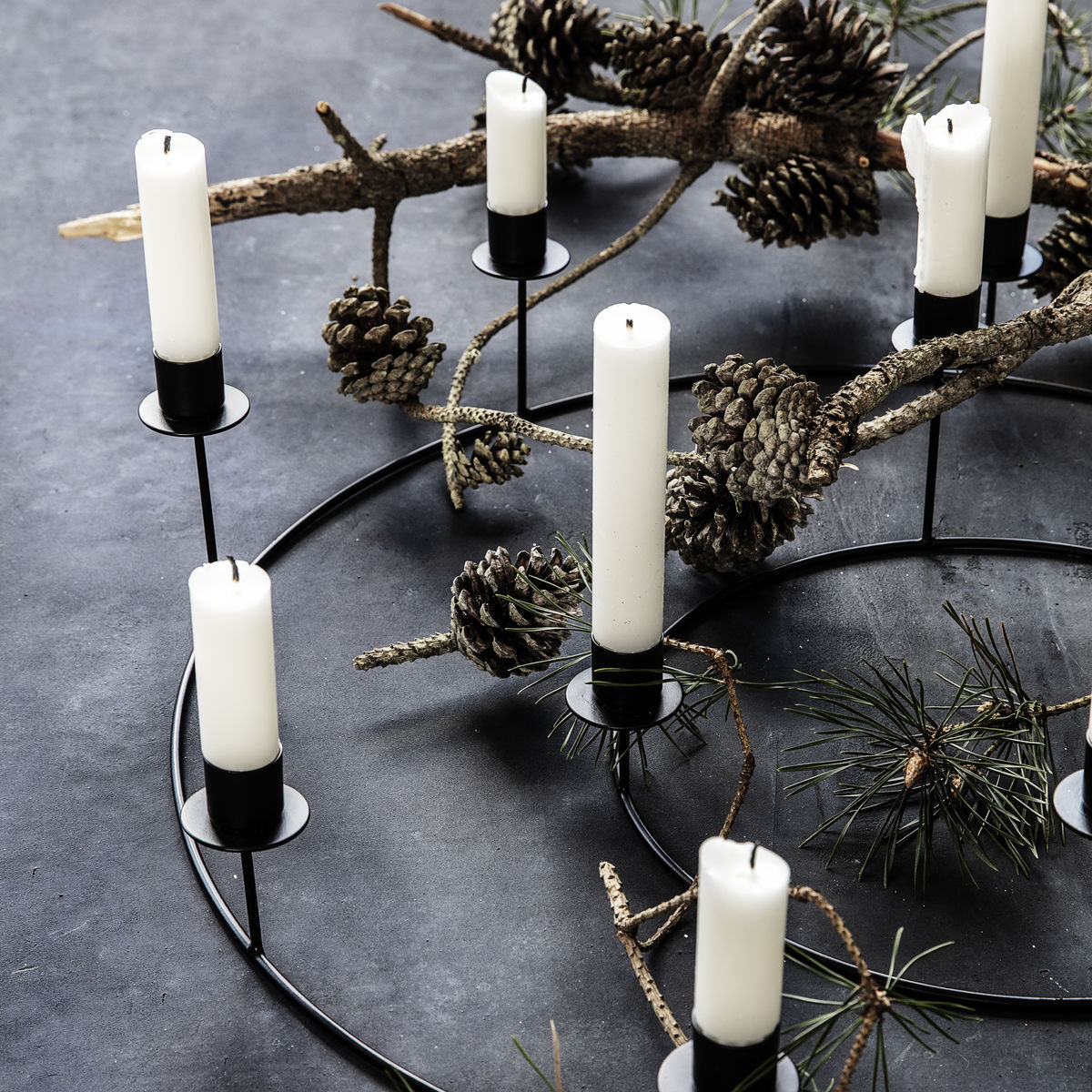 Candle Stand Ring Black van House Doctor te koop bij LEEF mode en accessoires Meppel