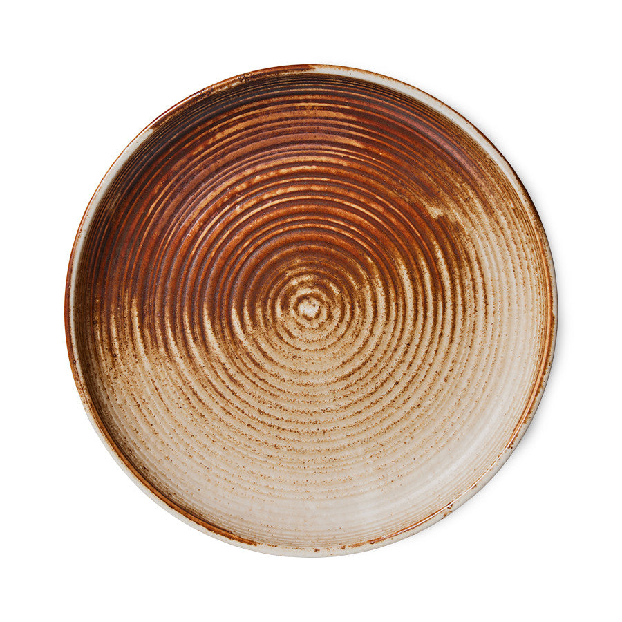 Deep Plate M rustic cream/brown - LEEF mode en accessoires
