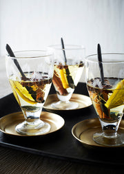 Round Brass Tray D:11.5 cm Gold van Madam Stoltz te koop bij LEEF mode en accessoires Meppel