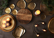 Round Brass Tray D:11.5 cm Gold van Madam Stoltz te koop bij LEEF mode en accessoires Meppel