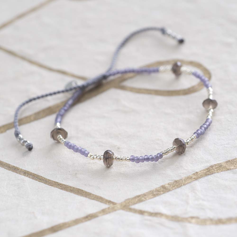 Warrior Smokey Quartz Silver Bracelet Smokey quartz - LEEF mode en accessoires