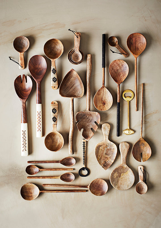 Wooden spoon Burned Mango van Madam Stoltz te koop bij LEEF mode en accessoires Meppel