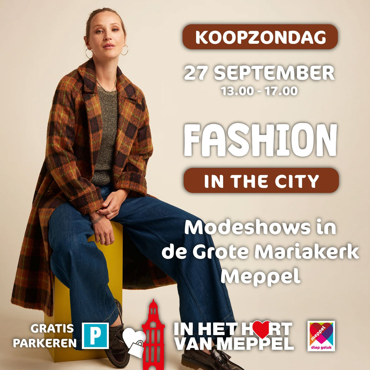 Modeshow Fashion in the City Meppel 2026 met najaarsmode van LEEF mode en accessoires