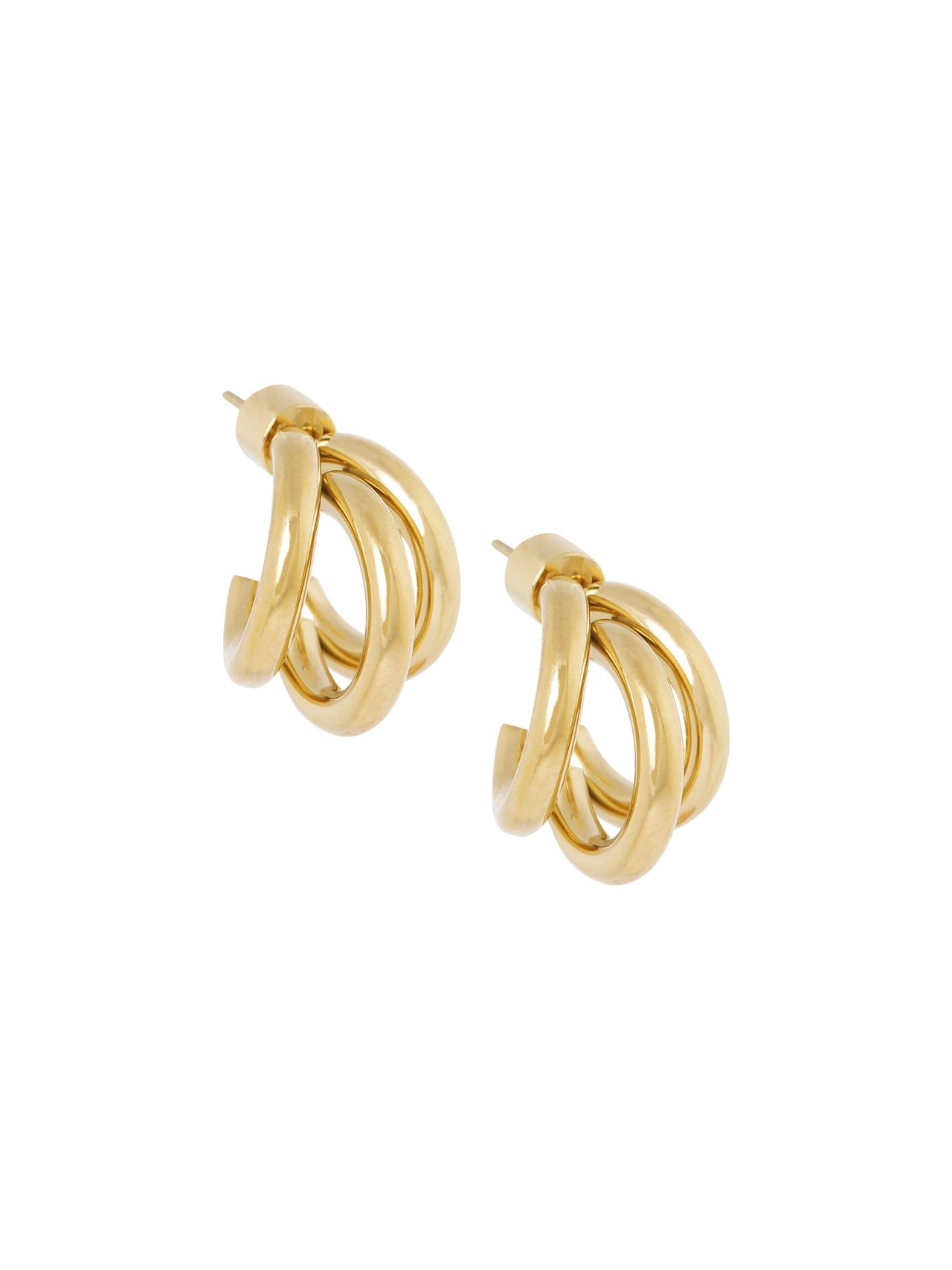 3-DELIGE OORRINGETJES goud - LEEF mode en accessoires