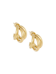 3-DELIGE OORRINGETJES goud - LEEF mode en accessoires