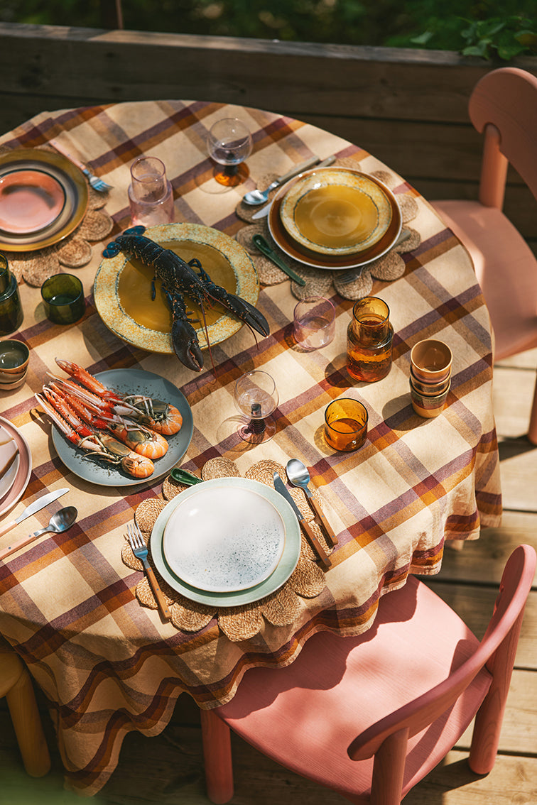 70sCeramicsDinnerPlatePalms__5