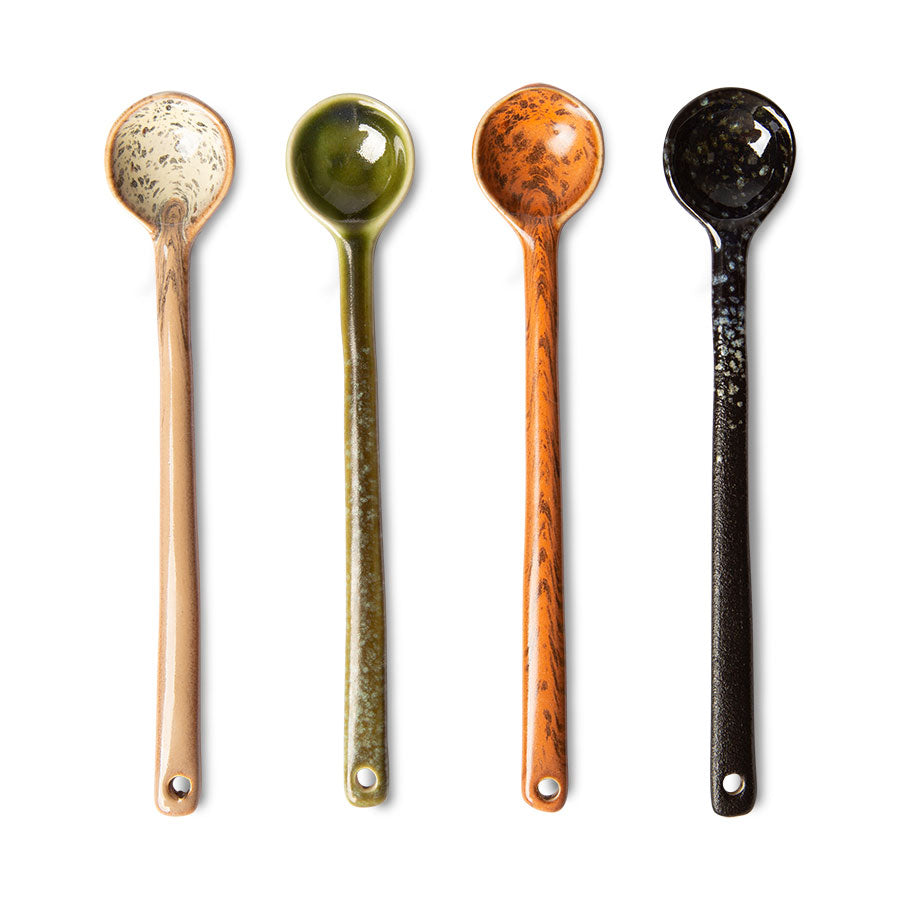 70's Ceramics Spoons L (4 stuks) - LEEF mode en accessoires