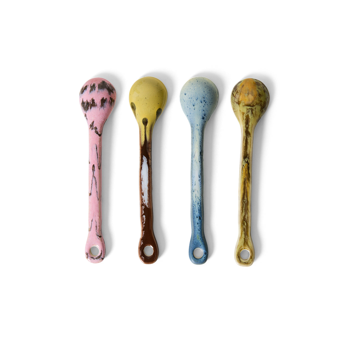 70's Ceramics Spoons M (4 stuks) Sketch - LEEF mode en accessoires