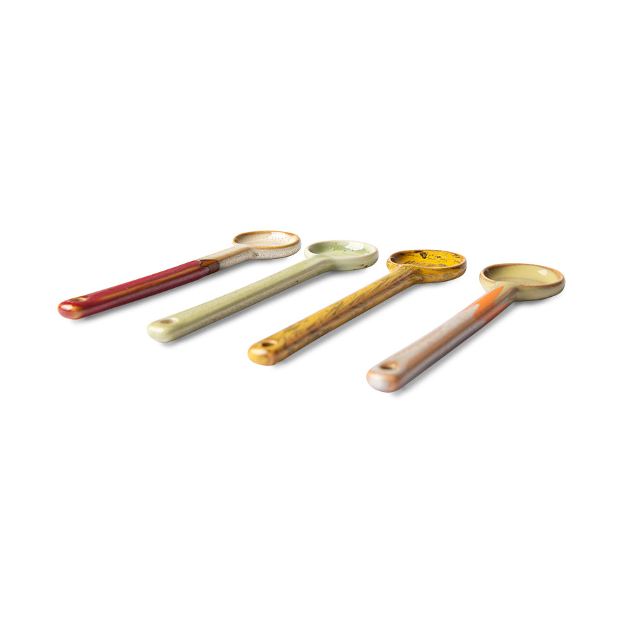 70's Ceramics Spoons M (4 stuks) - LEEF mode en accessoires