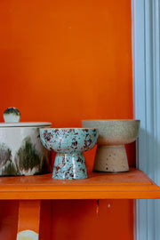 70's Ceramics Tapas Bowl on Base S Patina - LEEF mode en accessoires