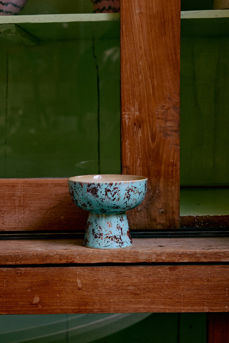 70's Ceramics Tapas Bowl on Base S Patina - LEEF mode en accessoires