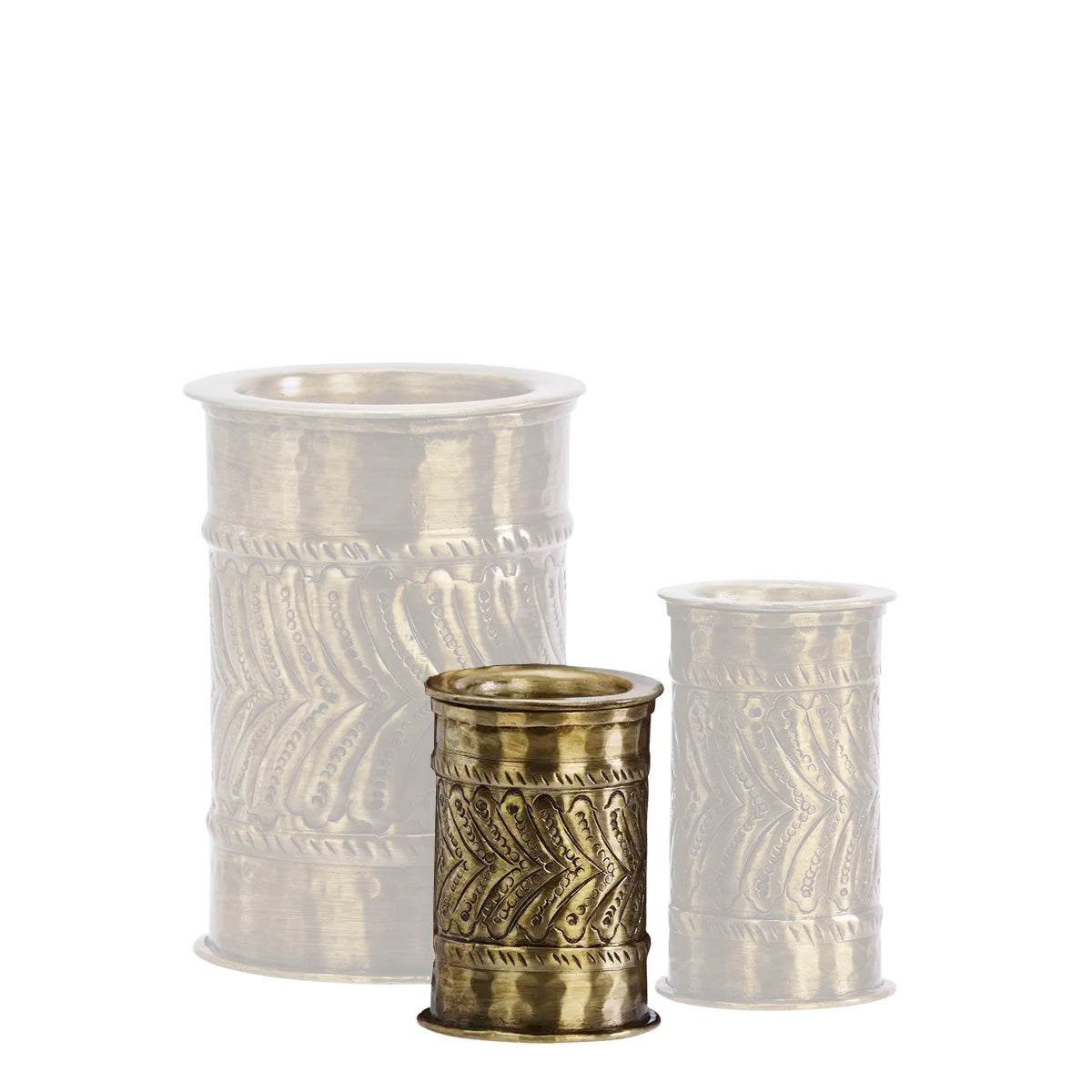 ALUMINIUM CANDLE STAND S Ant. Brass