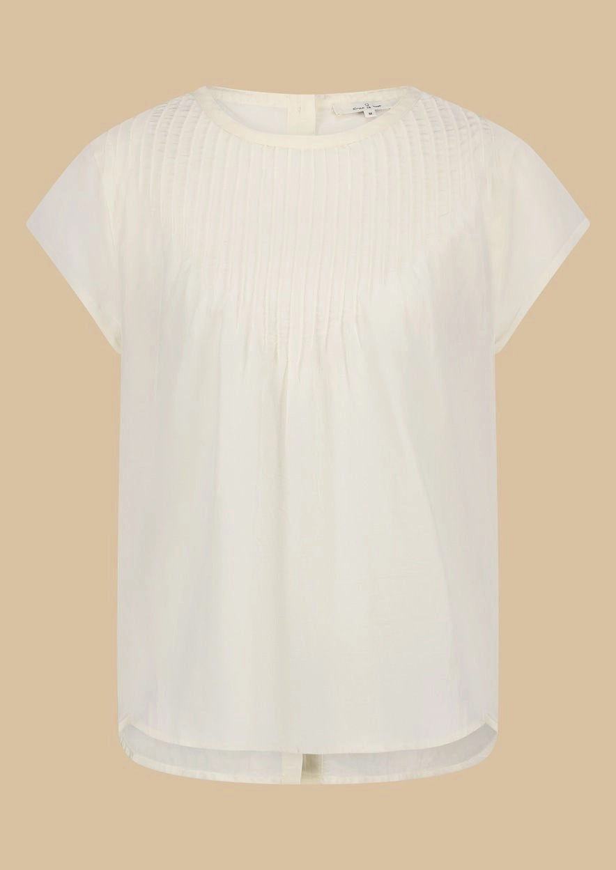 ANNE BLOUSE  9999 Bone White - LEEF mode en accessoires