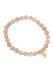 ARMBANDJE MET GEMSTONE BALLETJES / NUDE Nude - LEEF mode en accessoires