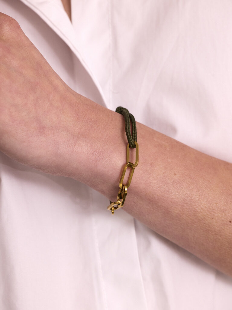 ARMBANDMETTOUWENGOUDENSCHAKELSarmygreen__2