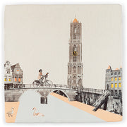 Decoratief tegeltje van 10x10cm met afbeelding van de Utrechtse grachten, van het merk StoryTiles, geschikt voor muurdecoratie.