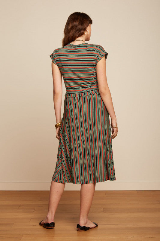Abigail Dress Castillo Stripe 001 Black - LEEF mode en accessoires