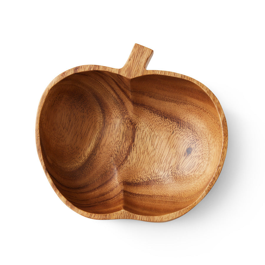 Acacia apple bowl L