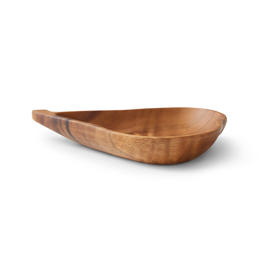 Acacia pear bowl L