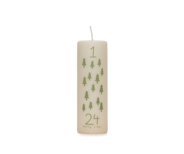 Adventkaars 5x15cm Christmas tree - LEEF mode en accessoires