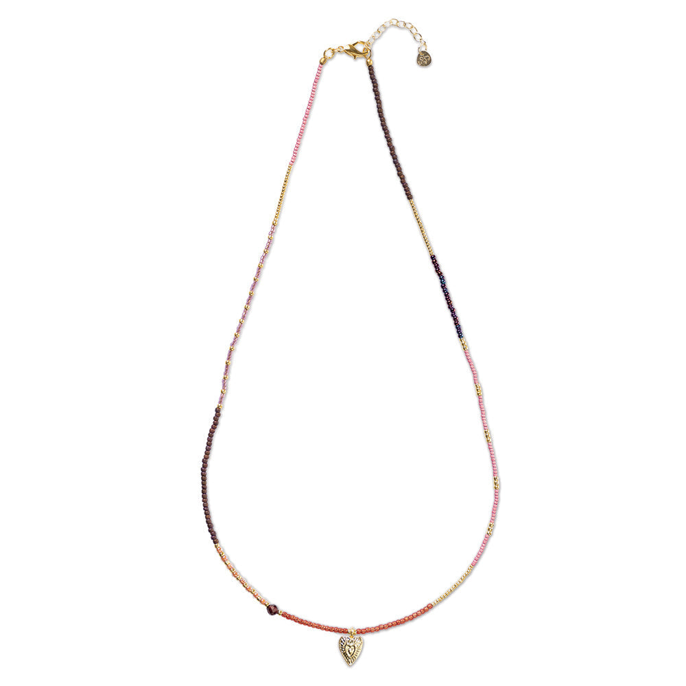 Adventurous Garnet Necklace Gold Colored Garnet - LEEF mode en accessoires