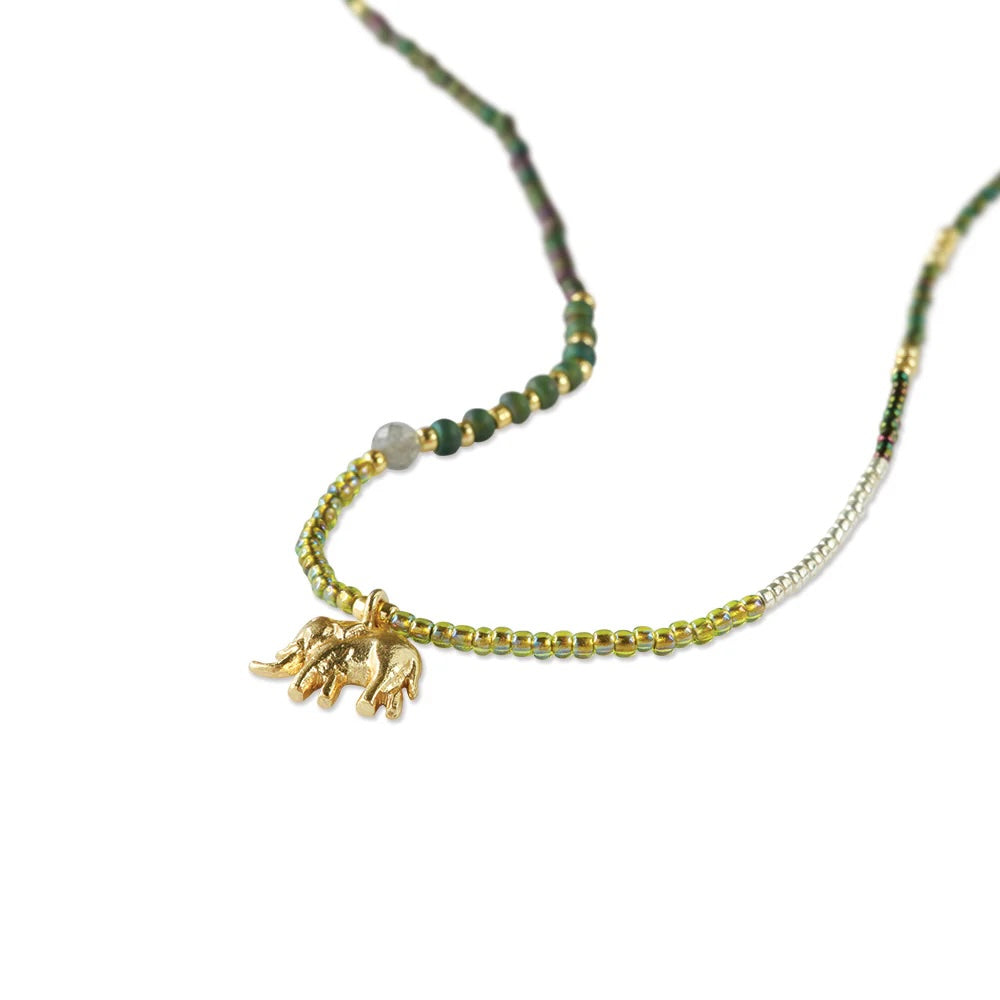 Adventurous Labradorite Necklace Gold Colored Labradorite - LEEF mode en accessoires