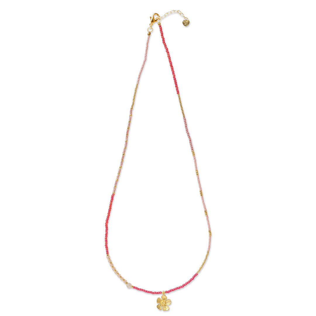 Adventurous Rose Quartz Necklace GC Rose quartz - LEEF mode en accessoires