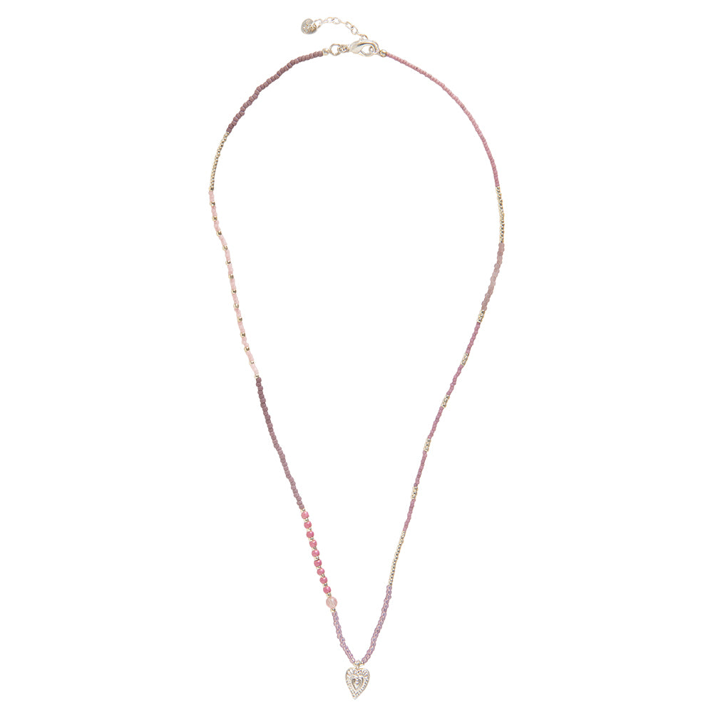 Adventurous Rose Quartz Necklace SC Rose quartz - LEEF mode en accessoires