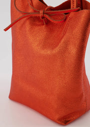 Alice bag Metallic oranje - LEEF mode en accessoires