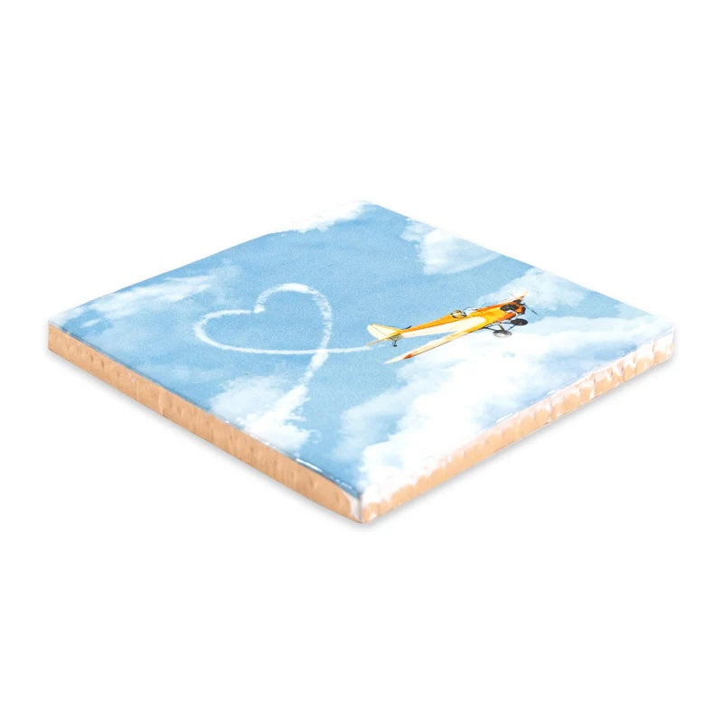 Decoratieve tegel met liefdevolle uitdrukking van StoryTiles, 10x10cm, kleurrijk en artistiek ontwerp voor binnen.