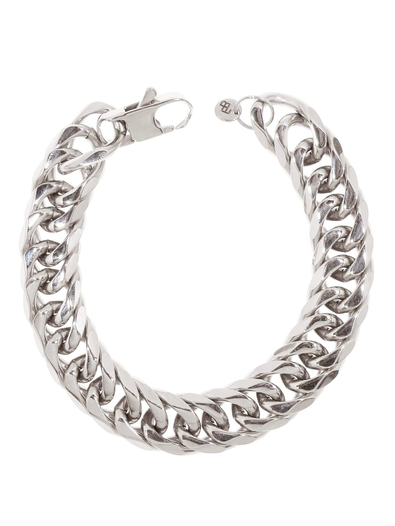 Armband met grove schakel/ zilver Zilver