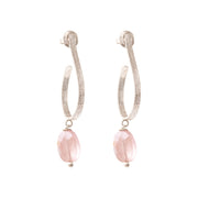 Atrracted Rose Quarts  Earrings SP Rose quartz - LEEF mode en accessoires