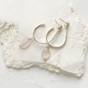 Atrracted Rose Quarts  Earrings SP Rose quartz - LEEF mode en accessoires